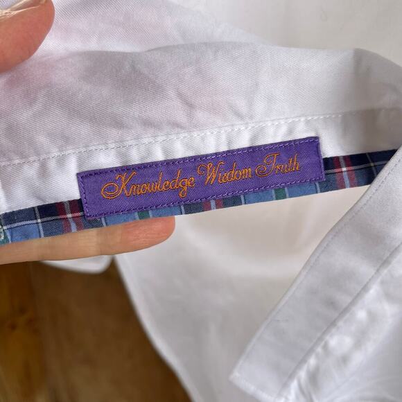 Robert Graham Men's White Classic Button Down Dress Shirt Size XL - Picture 5 of 8